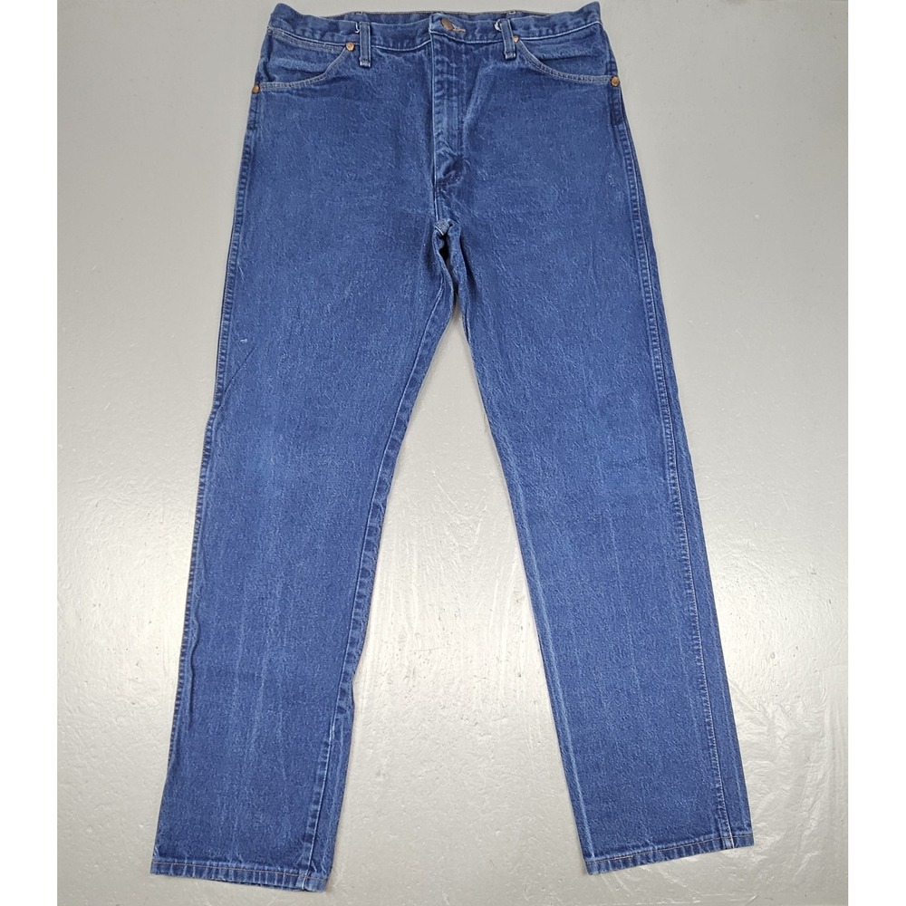 Wrangler Jeans Mens 36x34 Blue 13MWZ Cowboy Cut Western Denim